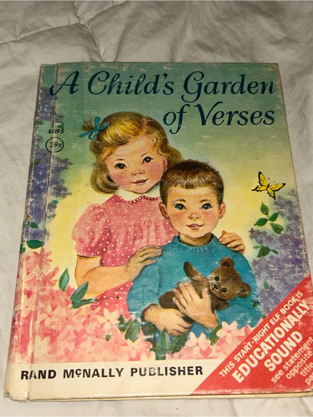1962 A Child's Garden Of Verses Book Rand McNally Junior Elf Book 8095